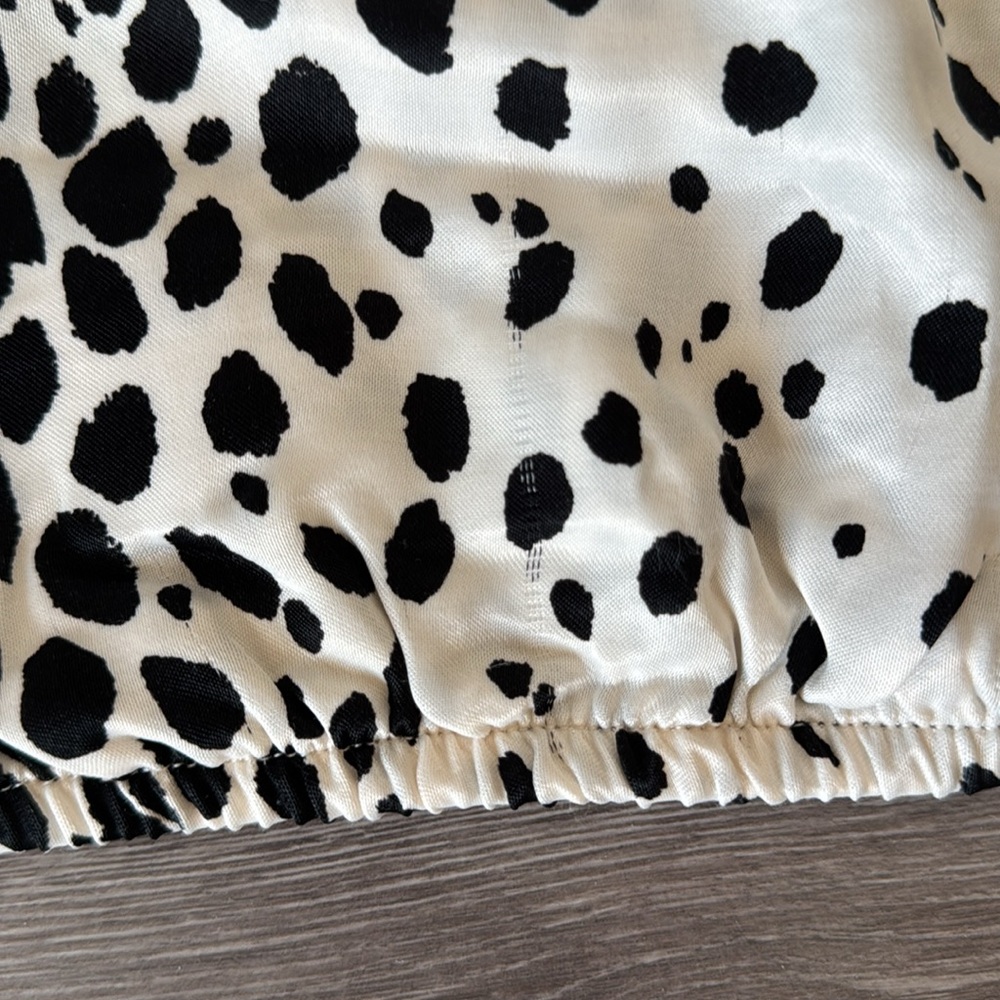 Black and White Animal Print Halter Top - Picture 4 of 6